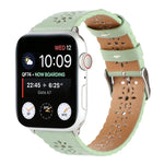 สายหนังแท้กลวงสำหรับ Apple Watch Series, 7 41มม. / 6&SE&5&4 40มม. / 3&2&1 38มม., 7 45มม. / 6&SE&5&4 44มม. / 3&2&1 42มม.