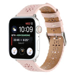 สายหนังแท้กลวงสำหรับ Apple Watch Series, 7 41มม. / 6&SE&5&4 40มม. / 3&2&1 38มม., 7 45มม. / 6&SE&5&4 44มม. / 3&2&1 42มม.
