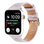สายหนังแท้กลวงสำหรับ Apple Watch Series, 7 41มม. / 6&SE&5&4 40มม. / 3&2&1 38มม., 7 45มม. / 6&SE&5&4 44มม. / 3&2&1 42มม.
