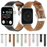 สายหนังแท้กลวงสำหรับ Apple Watch Series, 7 41มม. / 6&SE&5&4 40มม. / 3&2&1 38มม., 7 45มม. / 6&SE&5&4 44มม. / 3&2&1 42มม.