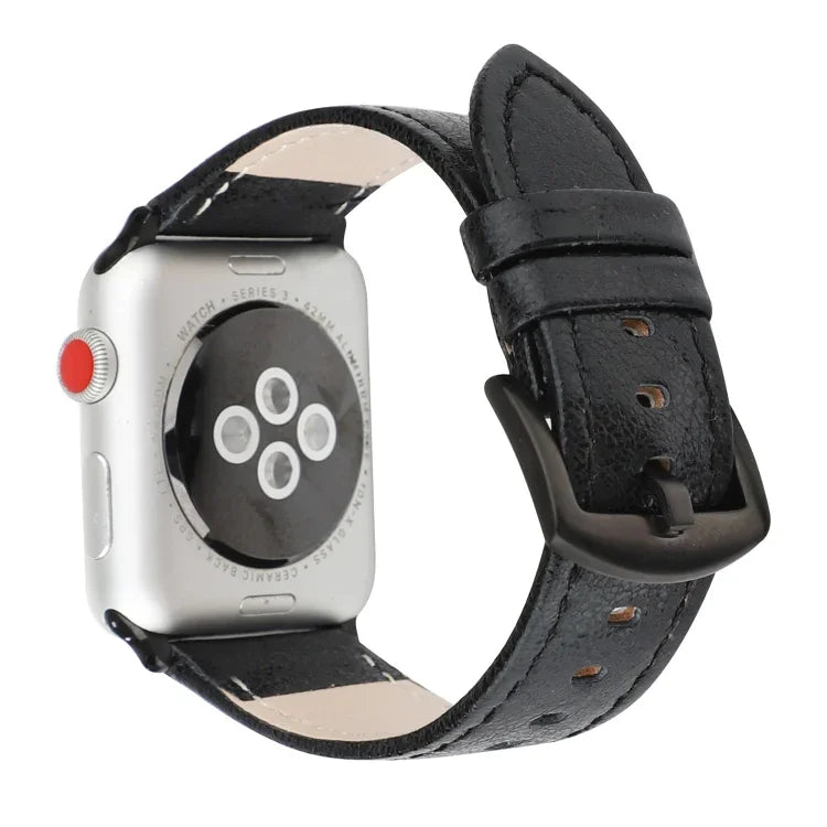 สายหนังแท้กลิตเตอร์สำหรับ Apple Watch Series, 7 41มม. / 6&SE&5&4 40มม. / 3&2&1 38มม., 7 45มม. / 6&SE&5&4 44มม. / 3&2&1 42มม.