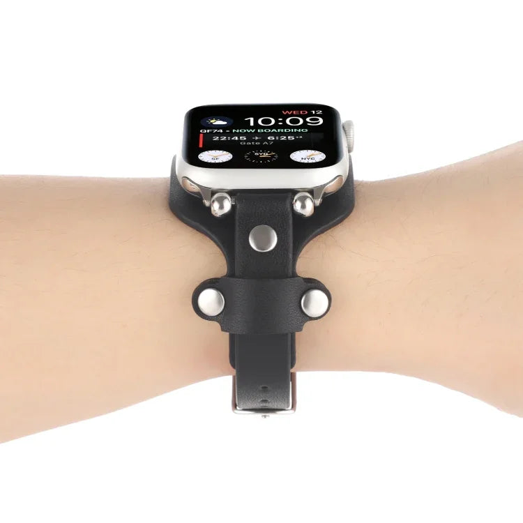 สายรัดนาฬิกาหนังแท้สำหรับ Apple Watch Series, 7 41มม. / 6&SE&5&4 40มม. / 3&2&1 38มม., 7 45มม. / 6&SE&5&4 44มม. / 3&2&1 42มม.