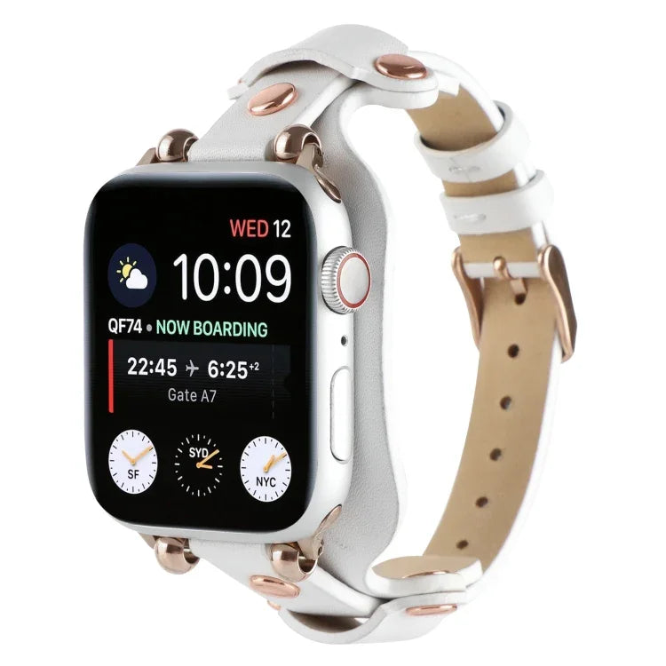 สายรัดนาฬิกาหนังแท้สำหรับ Apple Watch Series, 7 41มม. / 6&SE&5&4 40มม. / 3&2&1 38มม., 7 45มม. / 6&SE&5&4 44มม. / 3&2&1 42มม.