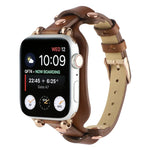 สายรัดนาฬิกาหนังแท้สำหรับ Apple Watch Series, 7 41มม. / 6&SE&5&4 40มม. / 3&2&1 38มม., 7 45มม. / 6&SE&5&4 44มม. / 3&2&1 42มม.