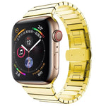 สายรัดนาฬิกาสแตนเลสแบบเม็ดเดียวพร้อมหัวเข็มขัดรูปผีเสื้อสำหรับ Apple Watch Series, สำหรับ Apple Watch Series 8&7 41มม., สำหรับ Apple Watch Ultra 49มม. / Series 8&7 45มม., 7 41มม. / 6&SE&5&4 40มม. / 3&2&1 38มม., 7 45มม. / 6&SE&5&4 44มม. / 3&2&1 42มม.