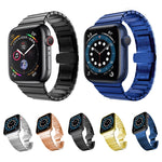 สายรัดนาฬิกาสแตนเลสแบบเม็ดเดียวพร้อมหัวเข็มขัดรูปผีเสื้อสำหรับ Apple Watch Series, สำหรับ Apple Watch Series 8&7 41มม., สำหรับ Apple Watch Ultra 49มม. / Series 8&7 45มม., 7 41มม. / 6&SE&5&4 40มม. / 3&2&1 38มม., 7 45มม. / 6&SE&5&4 44มม. / 3&2&1 42มม.
