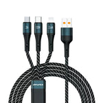 สายชาร์จข้อมูลเร็ว 3 in 1 awei CL-972 Type-C / USB-C + 8 พิน + Micro USB ความยาว: 1.2 เมตร