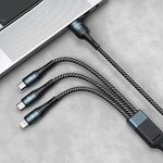 สายชาร์จข้อมูลเร็ว 3 in 1 awei CL-972 Type-C / USB-C + 8 พิน + Micro USB ความยาว: 1.2 เมตร