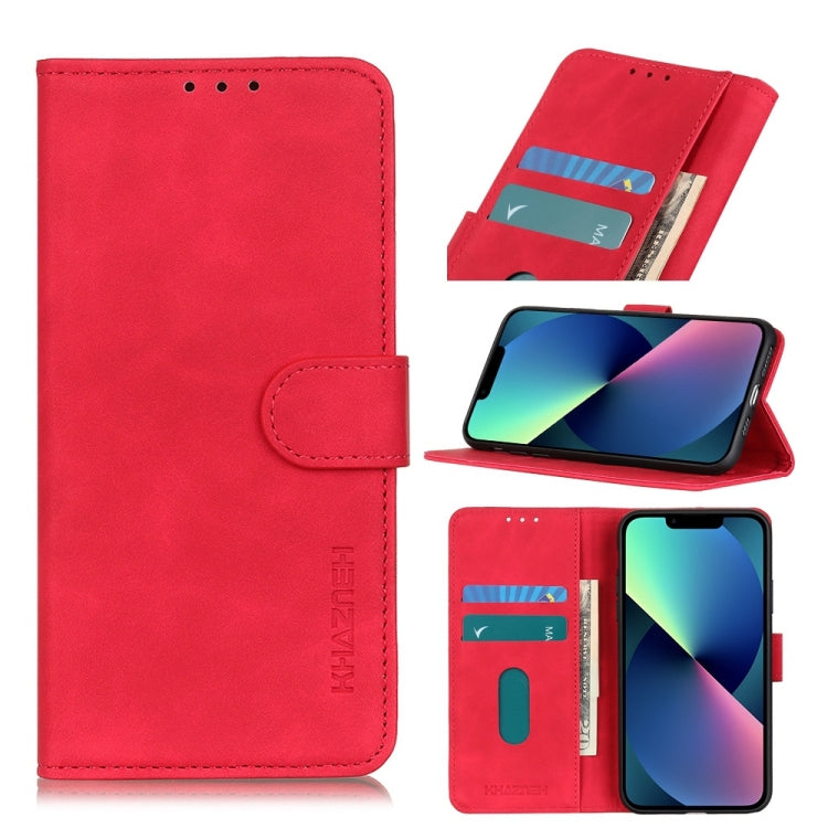 KHAZNEH Retro Texture Leather Phone Case, For iPhone 14, For iPhone 14 Plus, For iPhone 14 Pro, For iPhone 14 Pro Max