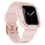 สายรัดนาฬิกาซิลิโคนลายคาร์บอนไฟเบอร์แบบบูรณาการสำหรับ Apple Watch Series, 7 41มม. / 6&SE&5&4 40มม. / 3&2&1 38มม., 7 45มม. / 6&SE&5&4 44มม. / 3&2&1 42มม.