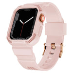 สายรัดนาฬิกาซิลิโคนลายคาร์บอนไฟเบอร์แบบบูรณาการสำหรับ Apple Watch Series, 7 41มม. / 6&SE&5&4 40มม. / 3&2&1 38มม., 7 45มม. / 6&SE&5&4 44มม. / 3&2&1 42มม.
