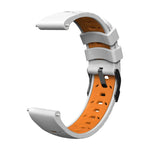 สายซิลิโคนรูสามแถวรูปทรงสี่เหลี่ยมคางหมู สำหรับ Samsung Galaxy Watch 4 / Watch4 Classic, Samsung Galaxy Watch ขนาด 42 มม., Samsung Galaxy Watch ขนาด 46 มม., Samsung Galaxy Watch Active