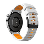 สายซิลิโคนรูสามแถวรูปทรงสี่เหลี่ยมคางหมู สำหรับ Samsung Galaxy Watch 4 / Watch4 Classic, Samsung Galaxy Watch ขนาด 42 มม., Samsung Galaxy Watch ขนาด 46 มม., Samsung Galaxy Watch Active