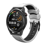 สายซิลิโคนรูสามแถวรูปทรงสี่เหลี่ยมคางหมู สำหรับ Samsung Galaxy Watch 4 / Watch4 Classic, Samsung Galaxy Watch ขนาด 42 มม., Samsung Galaxy Watch ขนาด 46 มม., Samsung Galaxy Watch Active