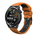 สายซิลิโคนรูสามแถวรูปทรงสี่เหลี่ยมคางหมู สำหรับ Samsung Galaxy Watch 4 / Watch4 Classic, Samsung Galaxy Watch ขนาด 42 มม., Samsung Galaxy Watch ขนาด 46 มม., Samsung Galaxy Watch Active