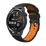 สายซิลิโคนรูสามแถวรูปทรงสี่เหลี่ยมคางหมู สำหรับ Samsung Galaxy Watch 4 / Watch4 Classic, Samsung Galaxy Watch ขนาด 42 มม., Samsung Galaxy Watch ขนาด 46 มม., Samsung Galaxy Watch Active
