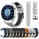 สายซิลิโคนรูสามแถวรูปทรงสี่เหลี่ยมคางหมู สำหรับ Samsung Galaxy Watch 4 / Watch4 Classic, Samsung Galaxy Watch ขนาด 42 มม., Samsung Galaxy Watch ขนาด 46 มม., Samsung Galaxy Watch Active