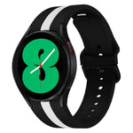 สายซิลิโคนลายเส้นแนวตั้งสามเส้นสองสี สำหรับ Samsung Galaxy Watch4 ขนาด 40/44 มม. / Watch4 Classic ขนาด 42/46 มม.