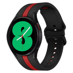 สายซิลิโคนลายเส้นแนวตั้งสามเส้นสองสี สำหรับ Samsung Galaxy Watch4 ขนาด 40/44 มม. / Watch4 Classic ขนาด 42/46 มม.