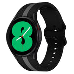 สายซิลิโคนลายเส้นแนวตั้งสามเส้นสองสี สำหรับ Samsung Galaxy Watch4 ขนาด 40/44 มม. / Watch4 Classic ขนาด 42/46 มม.