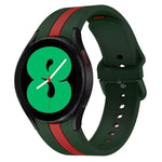 สายซิลิโคนลายเส้นแนวตั้งสามเส้นสองสี สำหรับ Samsung Galaxy Watch4 ขนาด 40/44 มม. / Watch4 Classic ขนาด 42/46 มม.