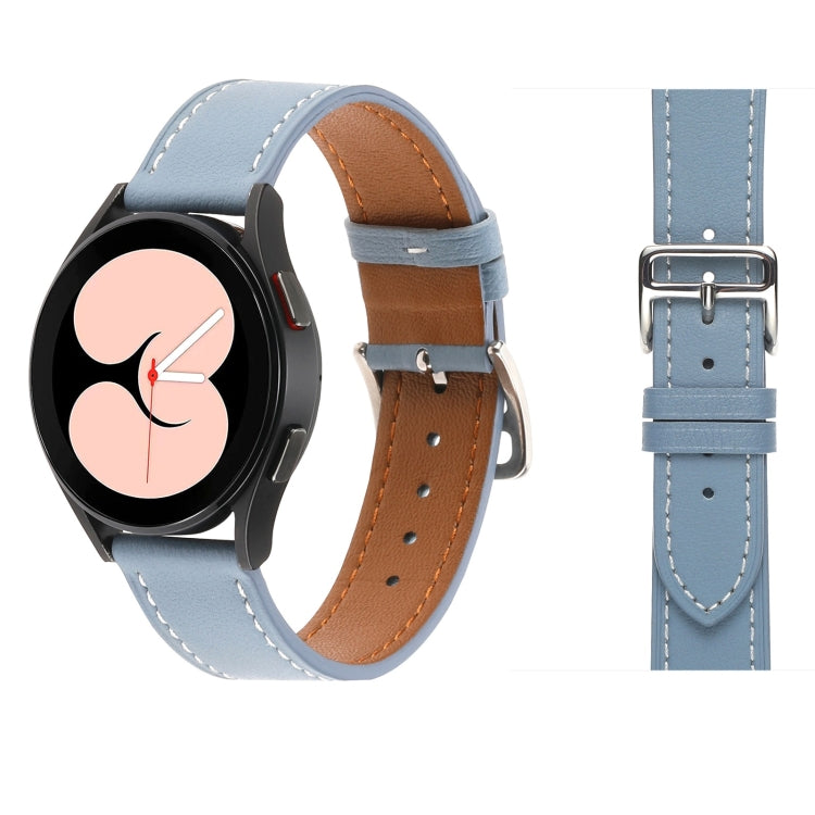 สายรัดนาฬิกาหนังทอเรียบ สำหรับ Samsung Galaxy Watch4 40mm / 44mm