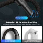 สายชาร์จ USB ลายสักความงาม 5A ความยาวสาย: 1 เมตร USB-C / Type-C, Micro USB, 8 พิน