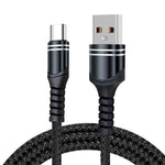 สายชาร์จ USB ลายถัก 6A ความยาวสาย: 1 เมตร USB-C / Type-C, Micro USB, 8 พิน