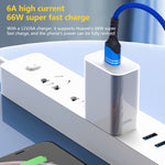 สายชาร์จ USB ลายถัก 6A ความยาวสาย: 1 เมตร USB-C / Type-C, Micro USB, 8 พิน
