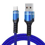 สายชาร์จ USB ลายถัก 6A ความยาวสาย: 1 เมตร USB-C / Type-C, Micro USB, 8 พิน