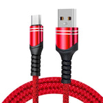 สายชาร์จ USB ลายถัก 6A ความยาวสาย: 1 เมตร USB-C / Type-C, Micro USB, 8 พิน