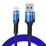 สายชาร์จ USB ลายถัก 6A ความยาวสาย: 1 เมตร USB-C / Type-C, Micro USB, 8 พิน