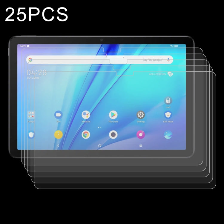 ฟิล์มกระจกนิรภัยกันระเบิด 9H 2.5D สำหรับแท็บเล็ต 25 ชิ้น สำหรับ TCL Tab 10s / Enjoy 2 / T10 / T10S / Honor X8 / Honor 8 Lite / Lenovo K10C X6E6F / Teclast P30T, สำหรับ TCL Tab 10s / Enjoy 2 / T10 / T10S / Honor X8 / Honor 8 Lite (25 ชิ้น)