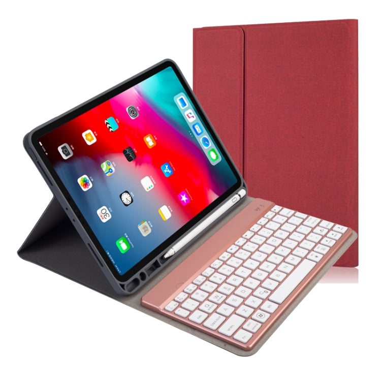 RK11A เคส TPU พร้อมไฟแบ็คไลท์หลากสี คีย์บอร์ดบลูทูธแบบพลิกแนวนอนสำหรับ iPad Pro 11 2020 / 2018 พร้อมที่วางและช่องใส่ปากกา