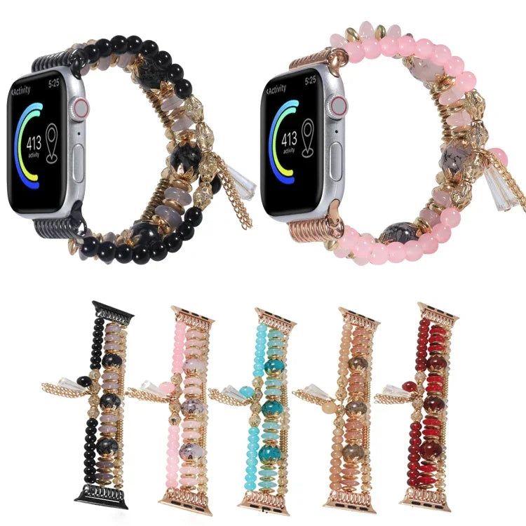 สายรัดนาฬิกาแบบพู่โซ่สำหรับ Apple Watch Series, 7 41มม. / 6&SE&5&4 40มม. / 3&2&1 38มม., 7 45มม. / 6&SE&5&4 44มม. / 3&2&1 42มม.