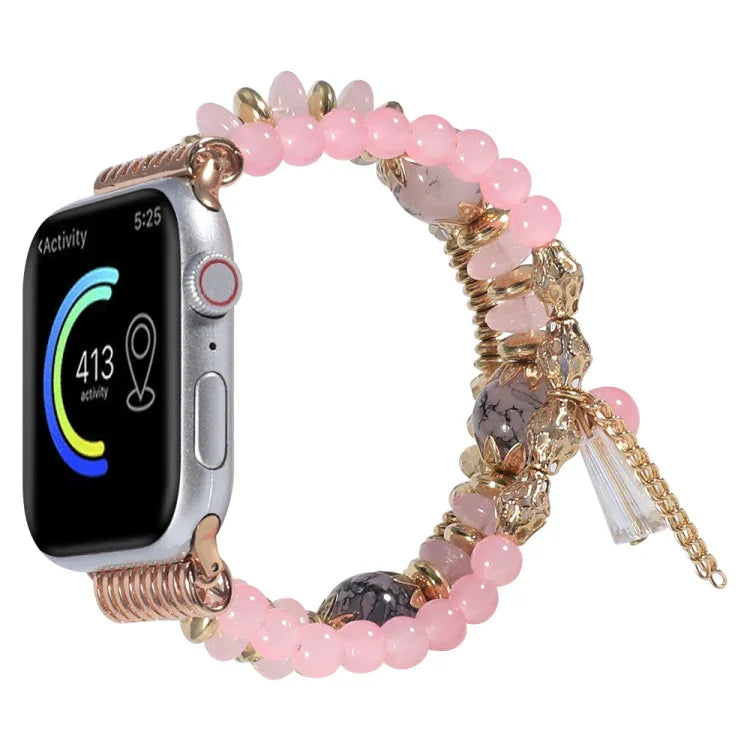 สายรัดนาฬิกาแบบพู่โซ่สำหรับ Apple Watch Series, 7 41มม. / 6&SE&5&4 40มม. / 3&2&1 38มม., 7 45มม. / 6&SE&5&4 44มม. / 3&2&1 42มม.