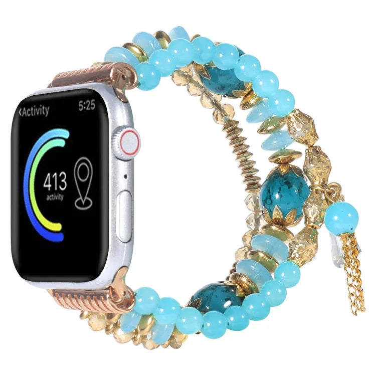 สายรัดนาฬิกาแบบพู่โซ่สำหรับ Apple Watch Series, 7 41มม. / 6&SE&5&4 40มม. / 3&2&1 38มม., 7 45มม. / 6&SE&5&4 44มม. / 3&2&1 42มม.