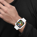 สายรัดนาฬิกา TPU แบบบูรณาการสำหรับ Apple Watch Series, 7 41มม. / 6&SE&5&4 40มม. / 3&2&1 38มม., 7 45มม. / 6&SE&5&4 44มม. / 3&2&1 42มม.