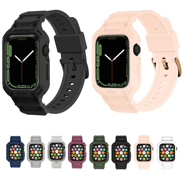 สายรัดนาฬิกา TPU แบบบูรณาการสำหรับ Apple Watch Series, 7 41มม. / 6&SE&5&4 40มม. / 3&2&1 38มม., 7 45มม. / 6&SE&5&4 44มม. / 3&2&1 42มม.