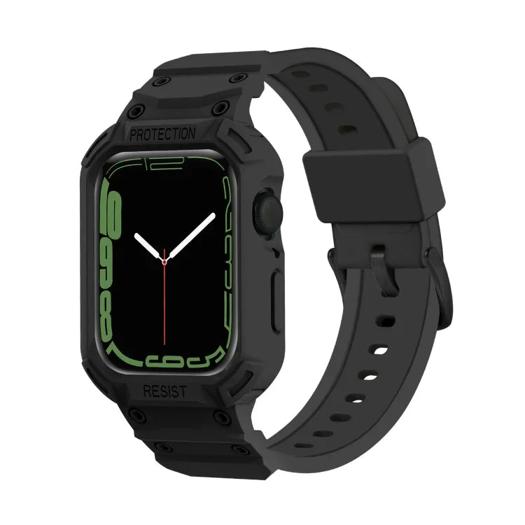 สายรัดนาฬิกา TPU แบบบูรณาการสำหรับ Apple Watch Series, 7 41มม. / 6&SE&5&4 40มม. / 3&2&1 38มม., 7 45มม. / 6&SE&5&4 44มม. / 3&2&1 42มม.