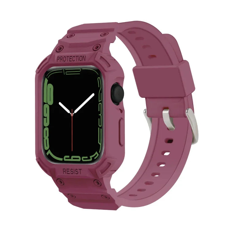 สายรัดนาฬิกา TPU แบบบูรณาการสำหรับ Apple Watch Series, 7 41มม. / 6&SE&5&4 40มม. / 3&2&1 38มม., 7 45มม. / 6&SE&5&4 44มม. / 3&2&1 42มม.