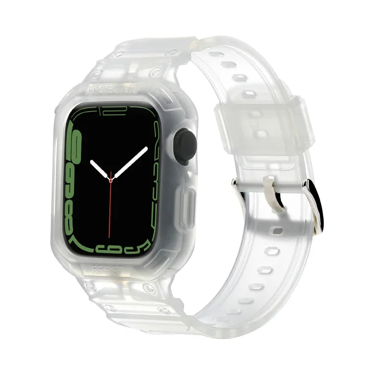 สายรัดนาฬิกา TPU แบบบูรณาการสำหรับ Apple Watch Series, 7 41มม. / 6&SE&5&4 40มม. / 3&2&1 38มม., 7 45มม. / 6&SE&5&4 44มม. / 3&2&1 42มม.