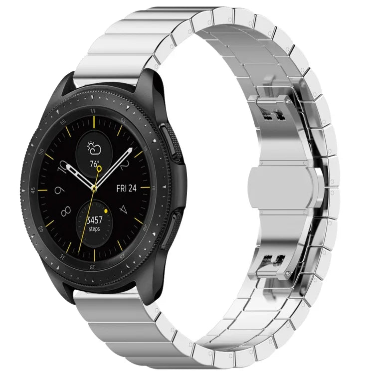สายสแตนเลสหัวเข็มขัดรูปผีเสื้อ 46mm สำหรับ Galaxy Watch