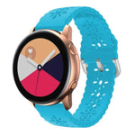 Plum Blossom Hollowed Silicone Watch Band, For Samsung Galaxy Watch4 20mm, For Huawei Watch GT 3 Pro 22mm