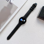 สายรัดนาฬิกาหนังแท้เย็บตะเข็บหัวเข็มขัดรูปผีเสื้อ สำหรับ Samsung Galaxy Watch4 ขนาด 20 มม. สำหรับ Huawei Watch GT 3 Pro ขนาด 22 มม.