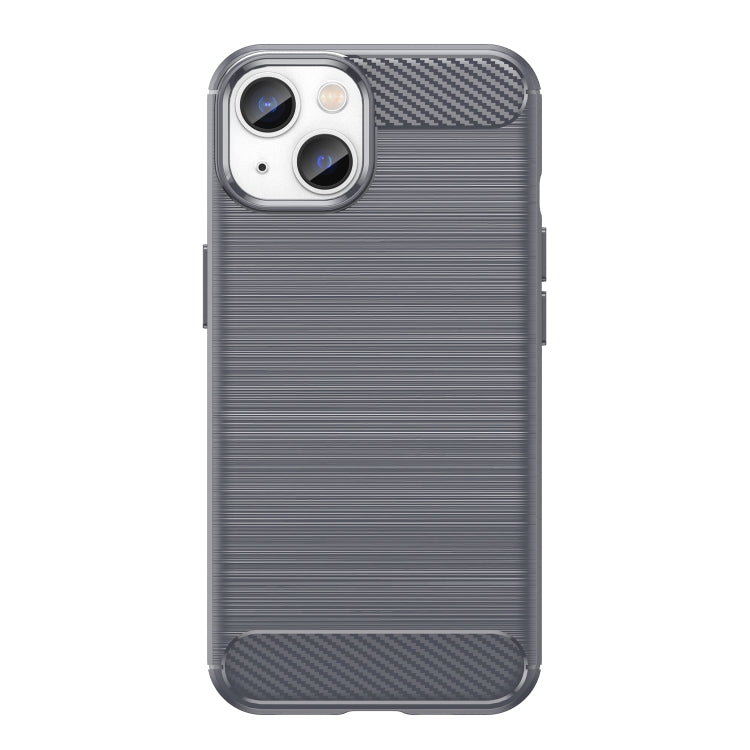 Brushed Texture Carbon Fiber TPU Phone Case, For iPhone 14 Plus, For iPhone 14, For iPhone 14 Pro, For iPhone 14 Pro Max