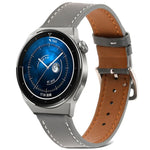 สายรัดนาฬิกาหนังแท้ทอเรียบ สำหรับ Samsung Galaxy Watch4 ขนาด 20 มม. สำหรับ Huawei Watch GT 3 Pro ขนาด 22 มม.