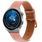 สายรัดนาฬิกาหนังแท้ทอเรียบ สำหรับ Samsung Galaxy Watch4 ขนาด 20 มม. สำหรับ Huawei Watch GT 3 Pro ขนาด 22 มม.