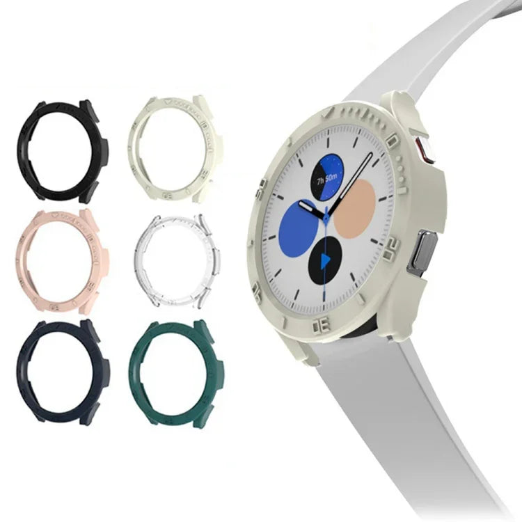 เคสครอบนาฬิกาครึ่งตัววัสดุ PC พร้อมสเกล สำหรับ Samsung Galaxy Watch4 ขนาด 40 มม., สำหรับ Samsung Galaxy Watch4 ขนาด 44 มม.