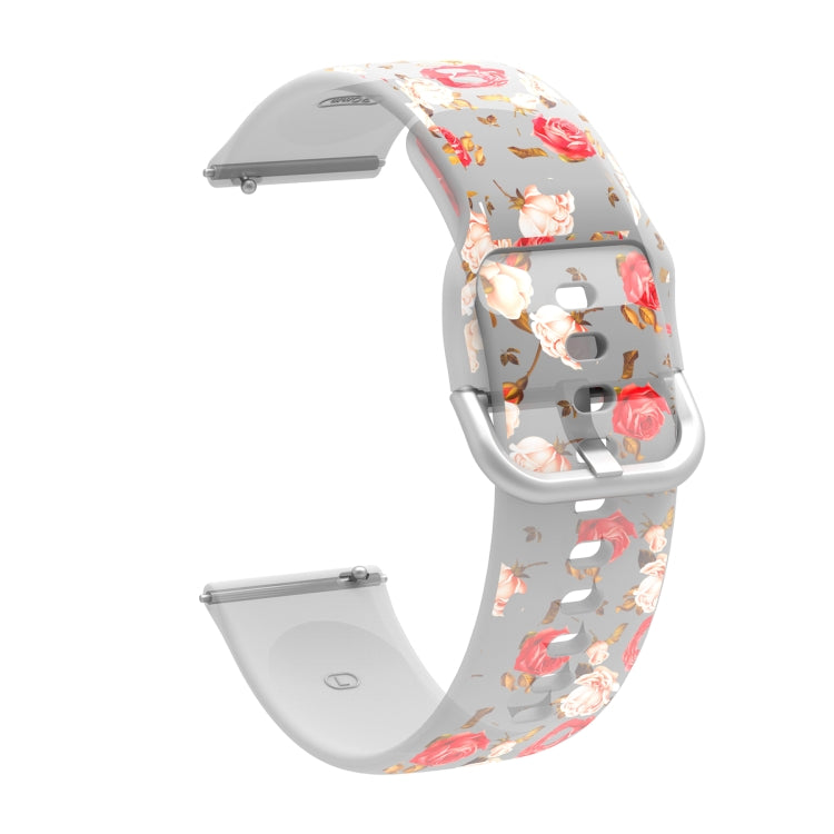 สายรัดนาฬิกาซิลิโคน TPU พิมพ์ลายใส สำหรับ Samsung Galaxy Watch4 ขนาด 20 มม. สำหรับ Huawei Watch GT 3 Pro ขนาด 22 มม.
